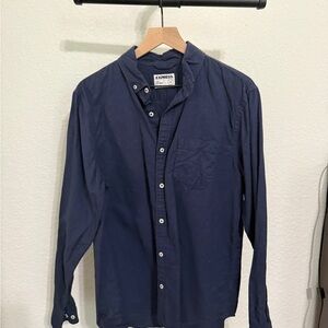 Express Men's Deep Blue Button Down